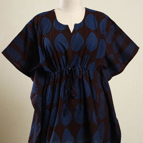 Buy Blue Bagh Block Print Cotton Kaftan