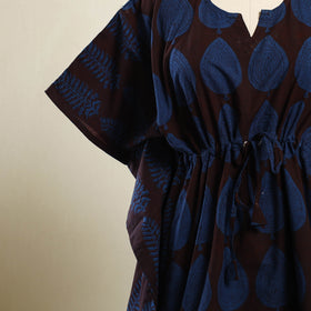Buy Blue Bagh Block Print Cotton Kaftan