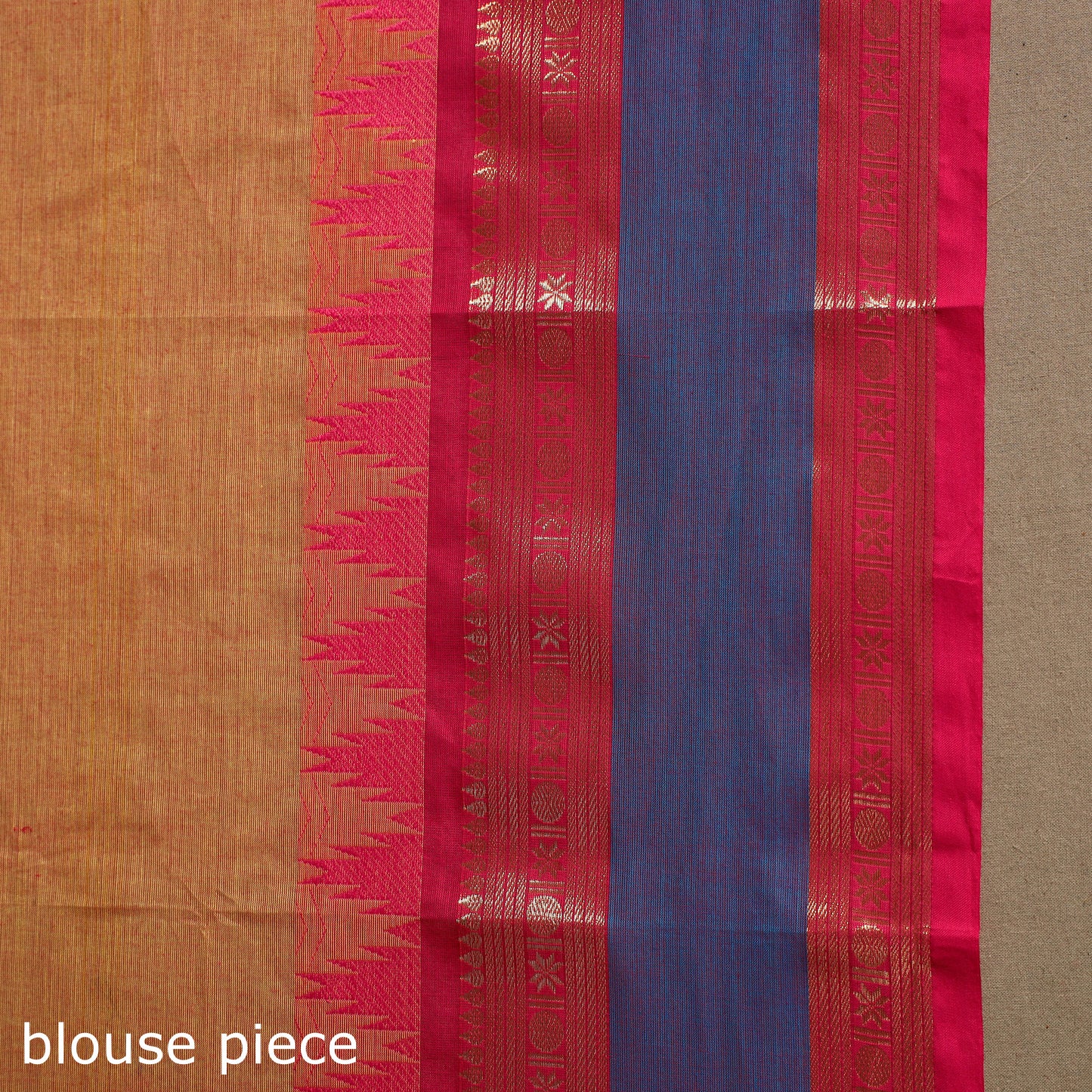 Orange Kandangi Chettinad Cotton Saree with Border