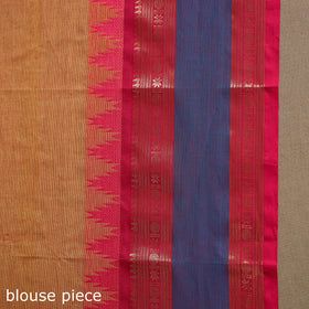 Orange Kandangi Chettinad Cotton Saree with Border