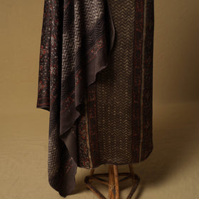Bagru Hand Block Print Natural Dyed Modal Silk 2pc Unstitched Dress Material Kurta Set 23