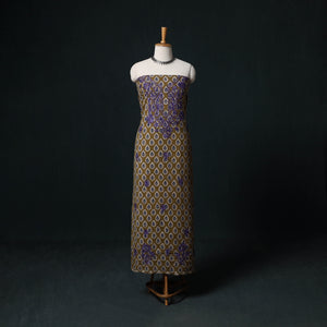 Yellow - Chikankari Hand Embroidered Cotton Unstitched Kurta Material (3M) 36