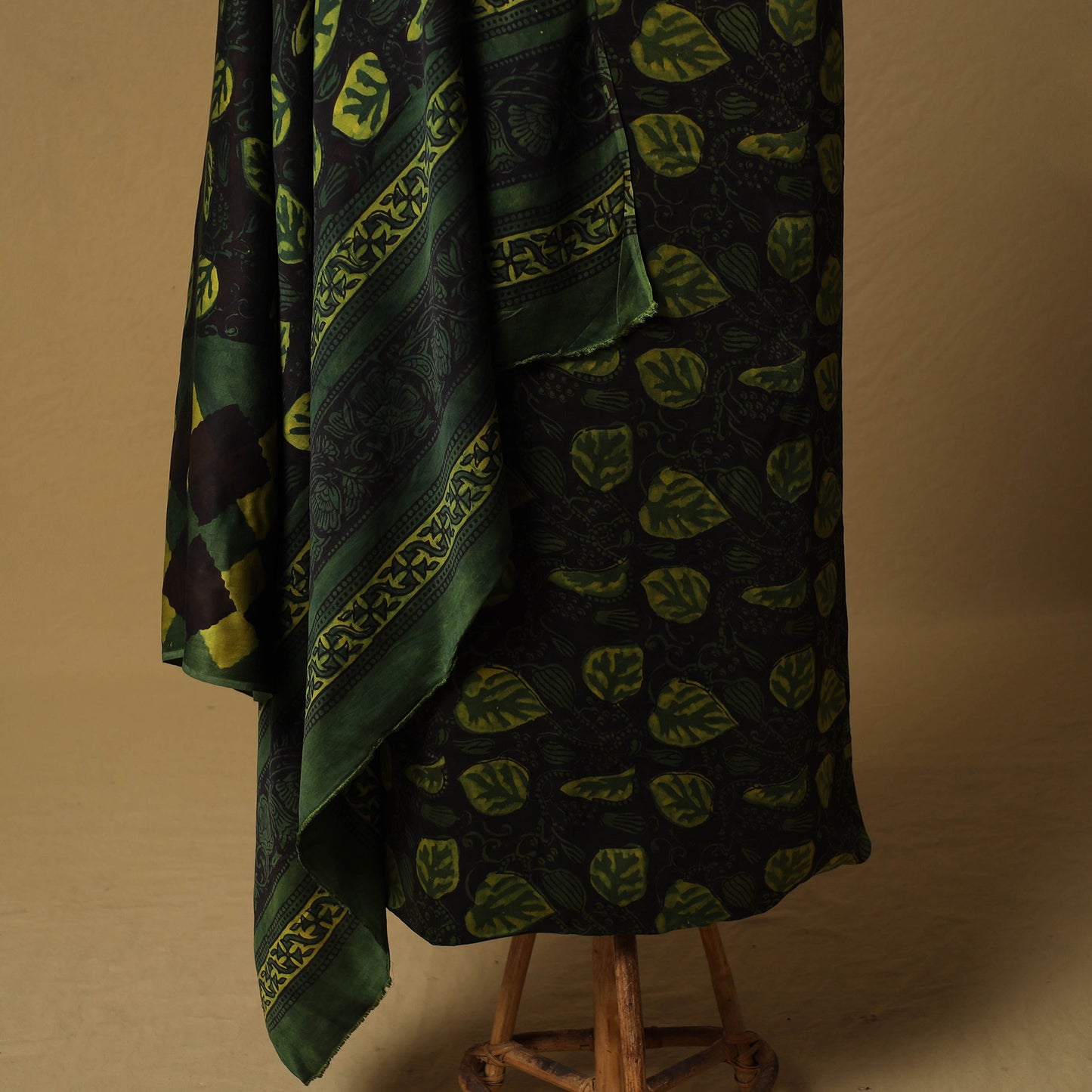 Bagru Hand Block Print Natural Dyed Modal Silk 2pc Unstitched Dress Material Kurta Set 24