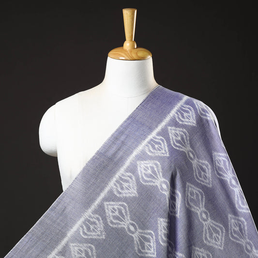 Blue - Maniabandha Ikat Weave Handloom Cotton Fabric 15