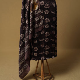 Bagru Hand Block Print Natural Dyed Modal Silk 2pc Unstitched Dress Material Kurta Set 26