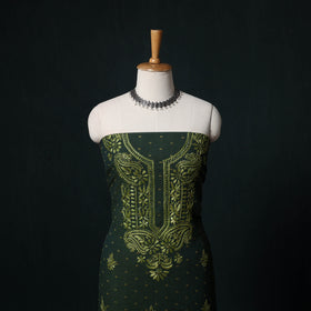 Chikankari Hand Embroidered Cotton Unstitched Kurta Material (3M) 34