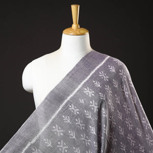Grey - Maniabandha Ikat Weave Handloom Cotton Fabric 23