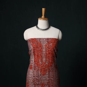 Chikankari Hand Embroidered Cotton Unstitched Kurta Material (3M) 25