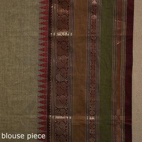 Green Kandangi Chettinad Cotton Saree with Border