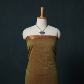 Mangalagiri Handwoven 2pc Cotton Unstitched Dress Material Kurta Set with Jewellery 03