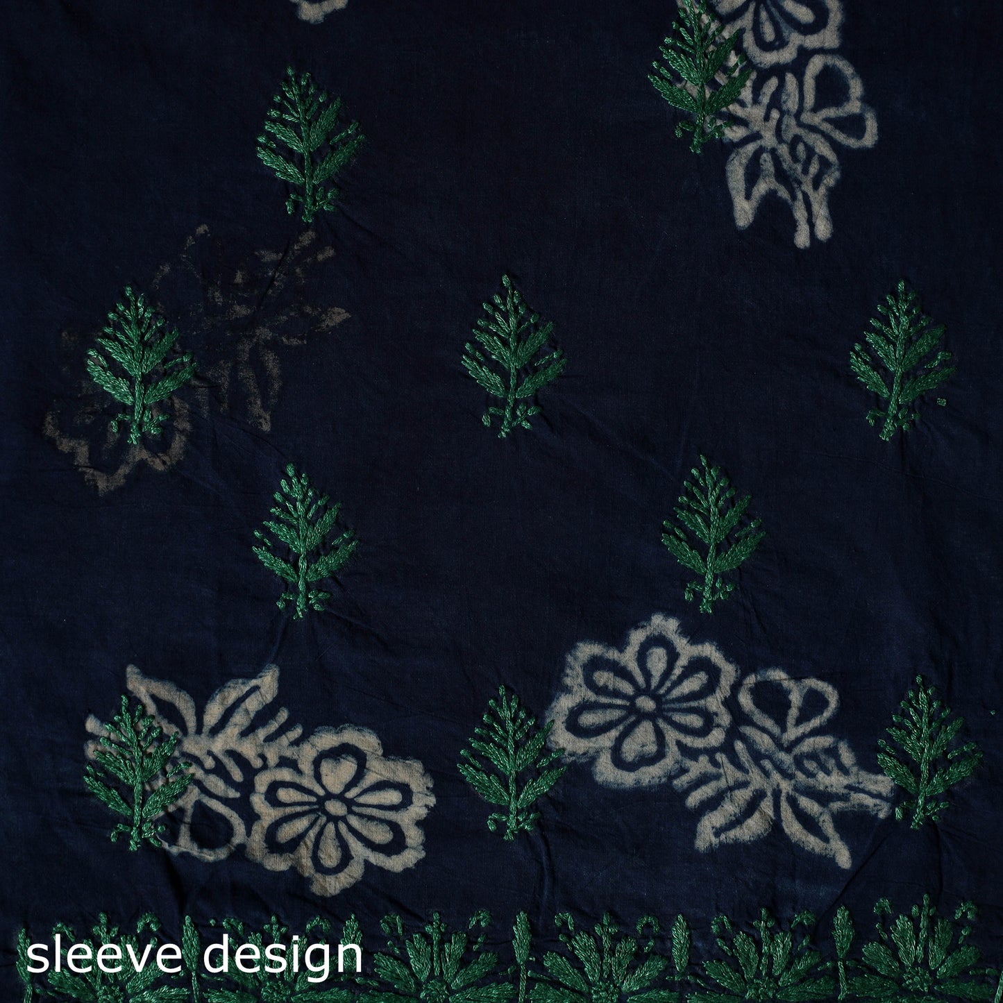 Chikankari Hand Embroidered Cotton Unstitched Kurta Material (3M) 27