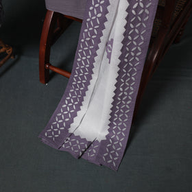 Barmer Applique Cutwork Kota Doria Cotton Unstitched Dress Material: Kurta, Bottom & Dupatta 07