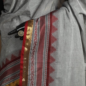 Grey Kandangi Chettinad Cotton Saree with Border