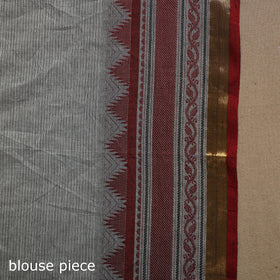 Grey Kandangi Chettinad Cotton Saree with Border