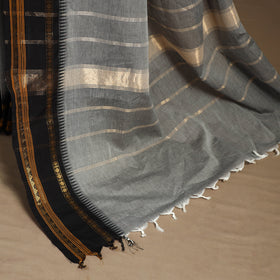 Grey Kandangi Chettinad Cotton Saree with Border