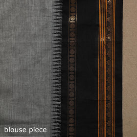 Grey Kandangi Chettinad Cotton Saree with Border