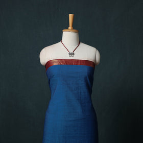 Mangalagiri Handwoven 2pc Cotton Unstitched Dress Material Kurta Set with Jewellery 06