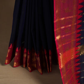Blue Kandangi Chettinad Cotton Saree with Border