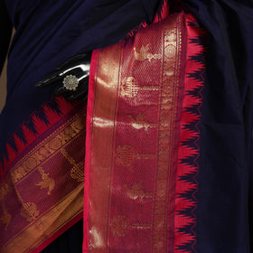 Blue Kandangi Chettinad Cotton Saree with Border