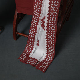 Barmer Applique Cutwork Kota Doria Cotton Unstitched Dress Material: Kurta, Bottom & Dupatta 08