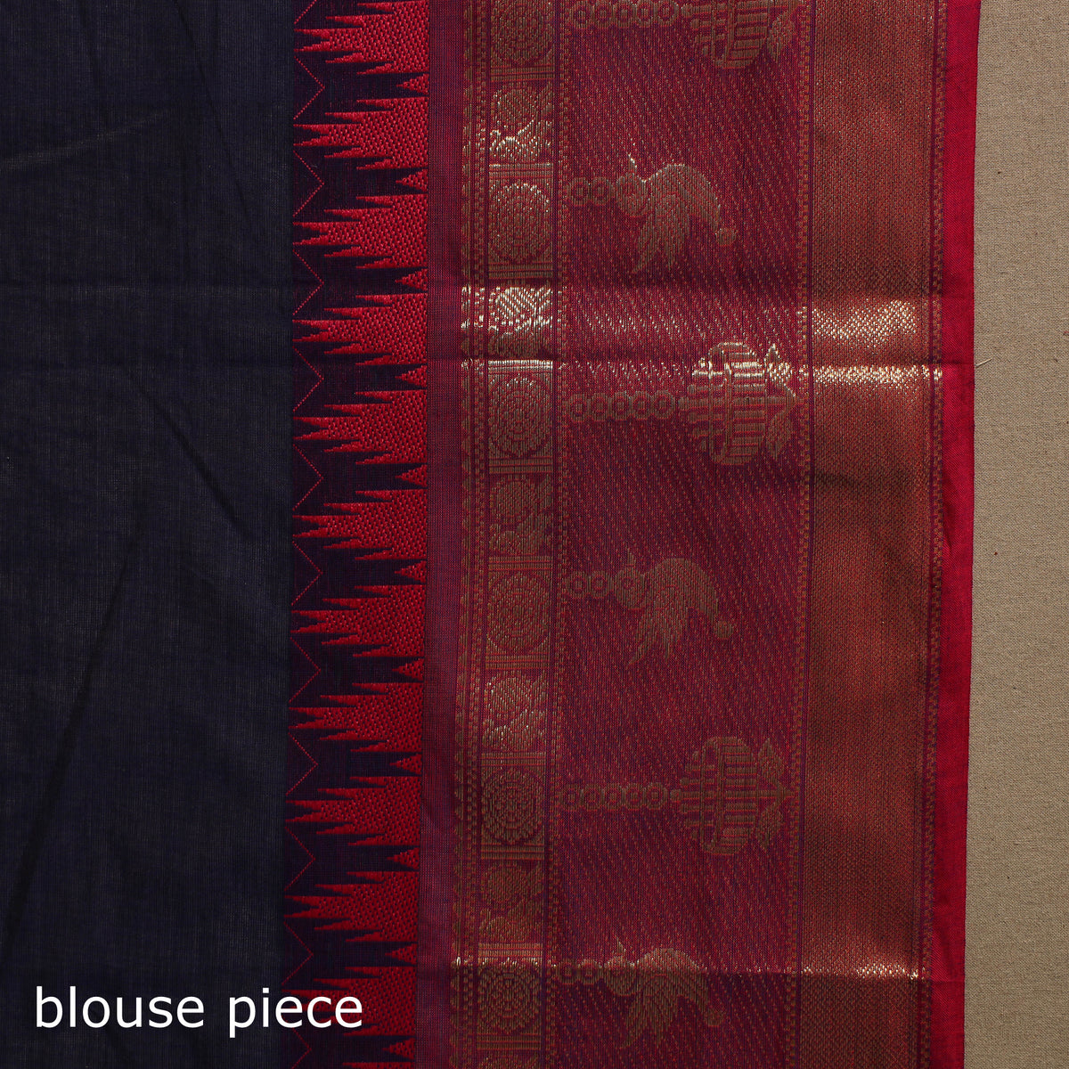 Blue Kandangi Chettinad Cotton Saree with Border