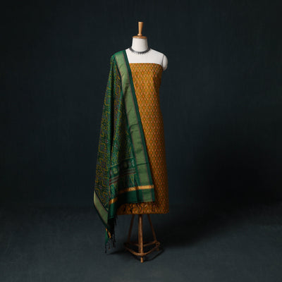 Pochampally Ikat Handloom Sico 2pc Unstitched Dress Material Kurta Set 02