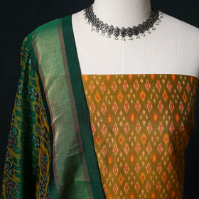 Pochampally Ikat Handloom Sico 2pc Unstitched Dress Material Kurta Set 02
