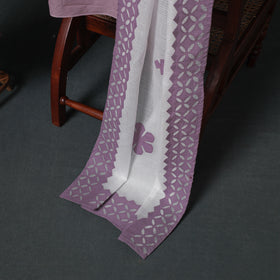 Barmer Applique Cutwork Kota Doria Cotton Unstitched Dress Material: Kurta, Bottom & Dupatta 09