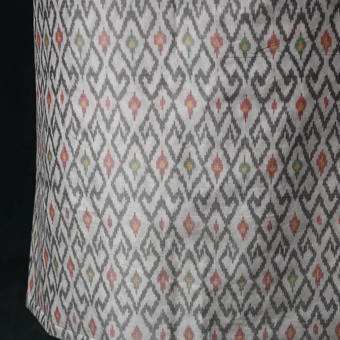 Pochampally Ikat Handloom Sico 2pc Unstitched Dress Material Kurta Set 01