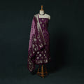 Kutch Bandhani Tie-Dye Modal Silk Banarasi Zari 3pc Unstitched Dress Material Suit Set 16