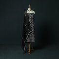 Black - Lucknowi Chikankari Hand Embroidered Georgette 3pc Unstitched Dress Material Suit Set 13