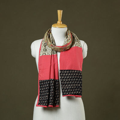 Multicolor - cotton patchwork kalamkari stole 07