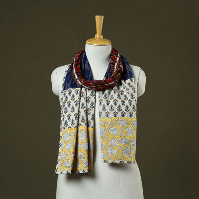 Multicolor - cotton patchwork kalamkari stole 09