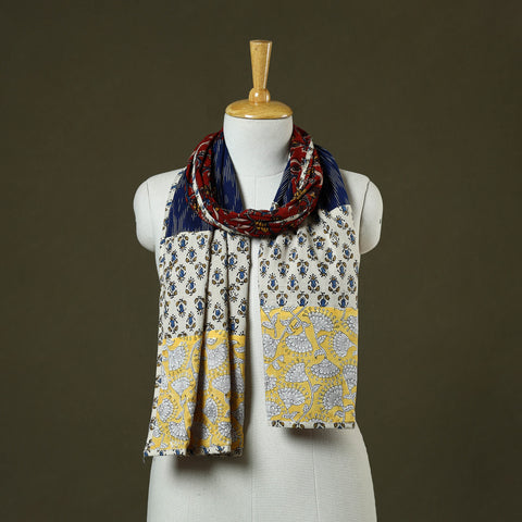 Multicolor - cotton patchwork kalamkari stole 09