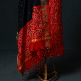 Pochampally Ikat Handloom Sico 2pc Unstitched Dress Material Kurta Set 05