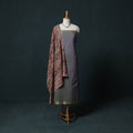 Mangalagiri Handwoven 2pc Cotton Unstitched Dress Material Kurta Set with Jewellery 11