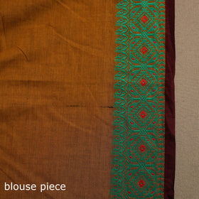 Brown Kandangi Chettinad Cotton Saree with Border