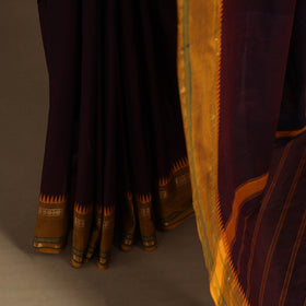 Purple Kandangi Chettinad Cotton Saree with Border