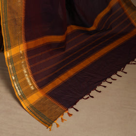 Purple Kandangi Chettinad Cotton Saree with Border
