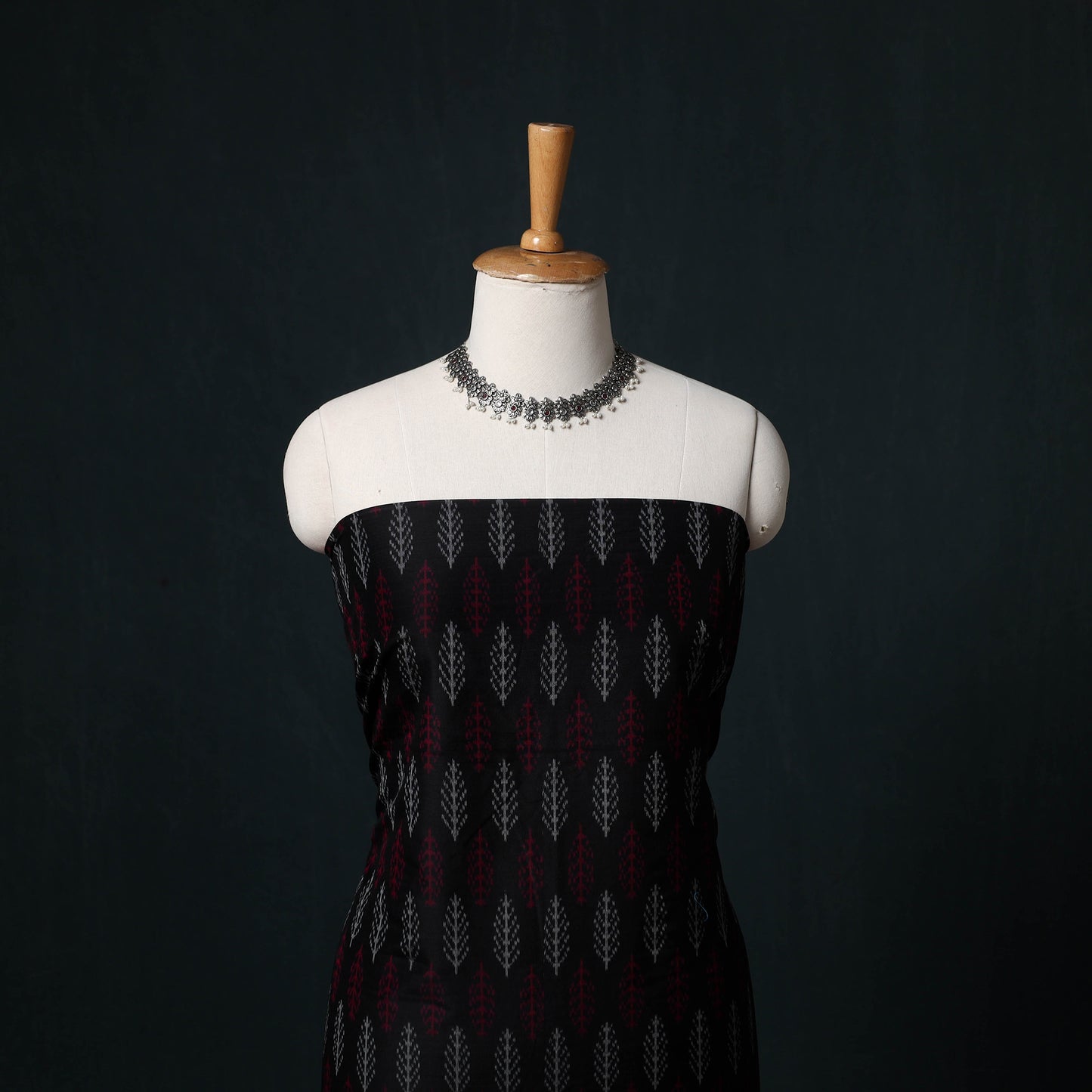 Pochampally Ikat Handloom Sico 2pc Unstitched Dress Material Kurta Set 07