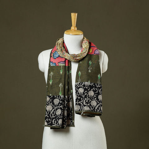 Multicolor - cotton patchwork kalamkari stole 19