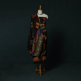 Kutch Bandhani Shibori Tie-Dye Modal Silk 3pc Unstitched Dress Material Suit Set 19