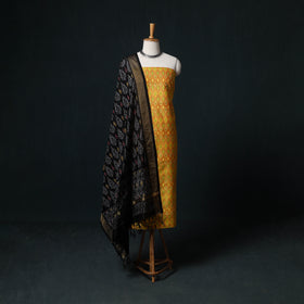 Pochampally Ikat Handloom Sico 2pc Unstitched Dress Material Kurta Set 09