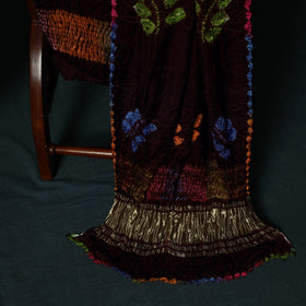 Kutch Bandhani Shibori Tie-Dye Modal Silk 3pc Unstitched Dress Material Suit Set 20