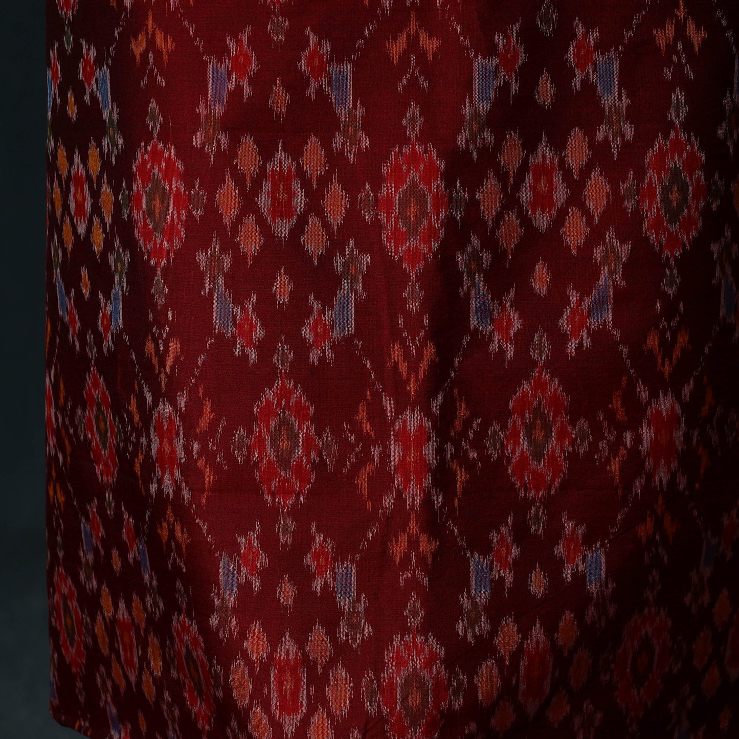 Pochampally Ikat Handloom Sico 2pc Unstitched Dress Material Kurta Set 10