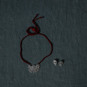 Mangalagiri Handwoven 2pc Cotton Unstitched Dress Material Kurta Set with Jewellery 15