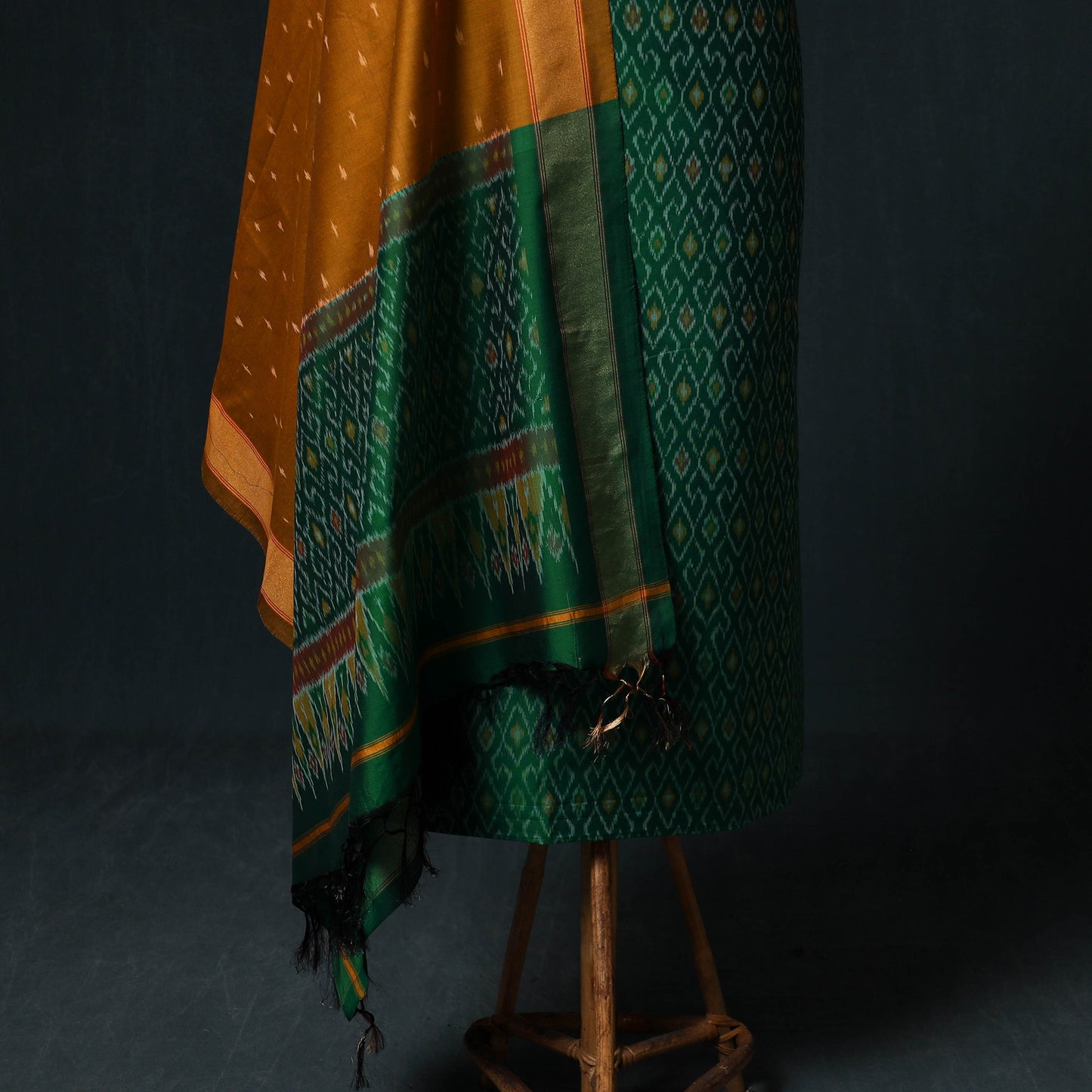Pochampally Ikat Handloom Sico 2pc Unstitched Dress Material Kurta Set 11