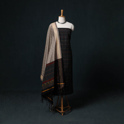 Pochampally Ikat Handloom Sico 2pc Unstitched Dress Material Kurta Set 12