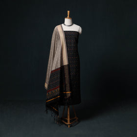 Pochampally Ikat Handloom Sico 2pc Unstitched Dress Material Kurta Set 12