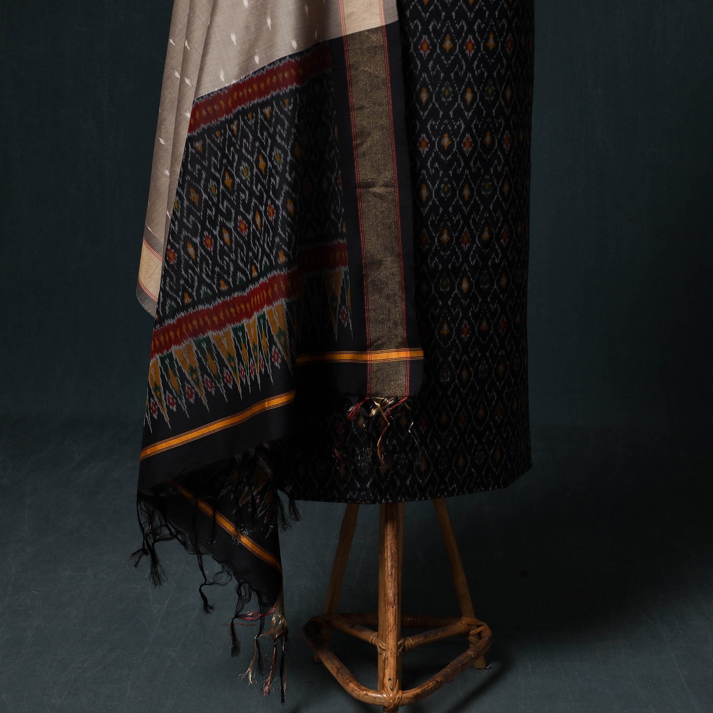 Pochampally Ikat Handloom Sico 2pc Unstitched Dress Material Kurta Set 12